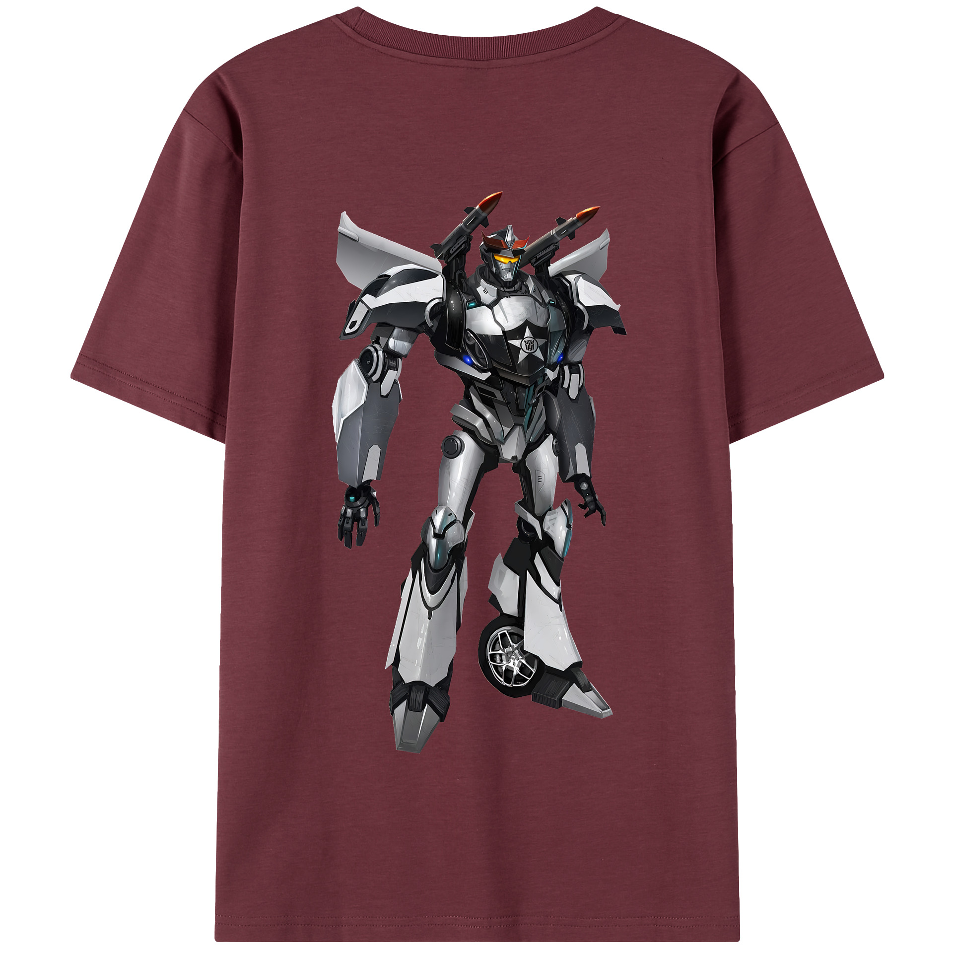 （画像用） Transformers トランスフォーマー 綿100％半袖Tシャツ（背面プリント）